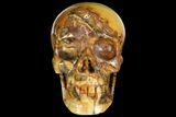 Realistic, Carved Agate Skull #111217-2